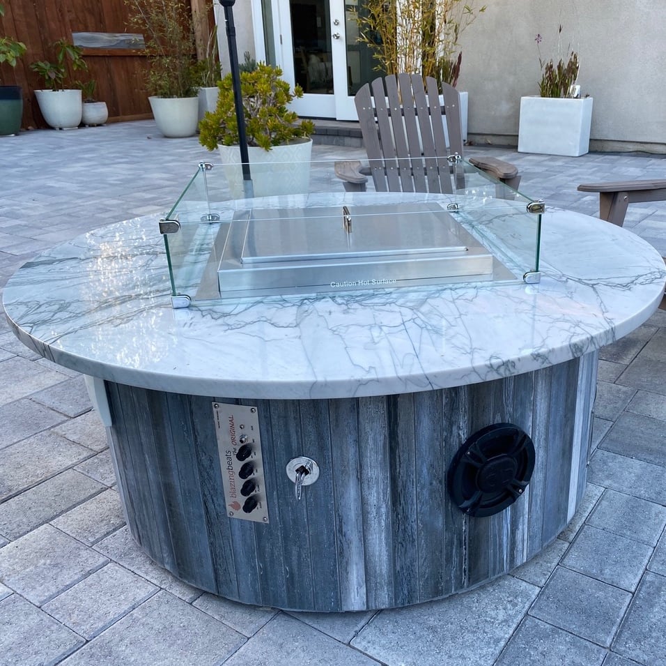stone outdoor firepit